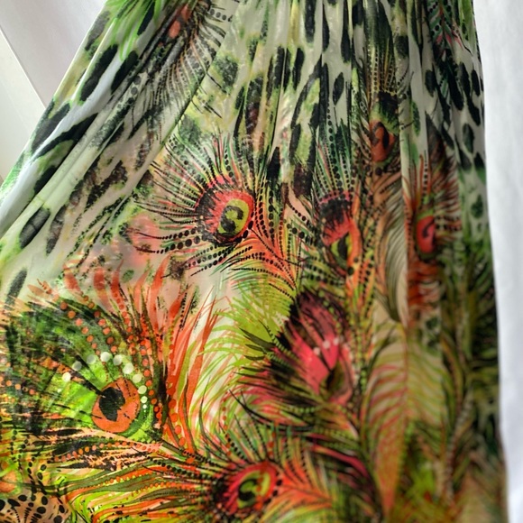 Sini Juniors Size XL (10/12) Peacock Pattern Tube Dress - Picture 4 of 5